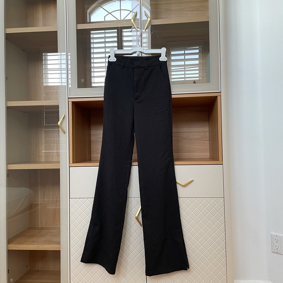 H&M black slacks with slits size 0 - Picture 1 of 14